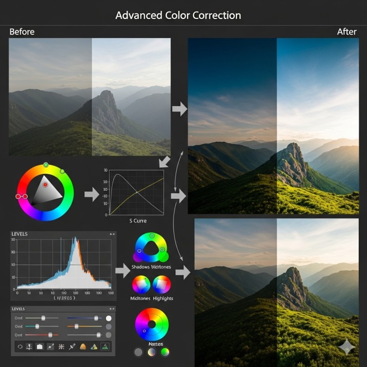 how to do advanced color correction
